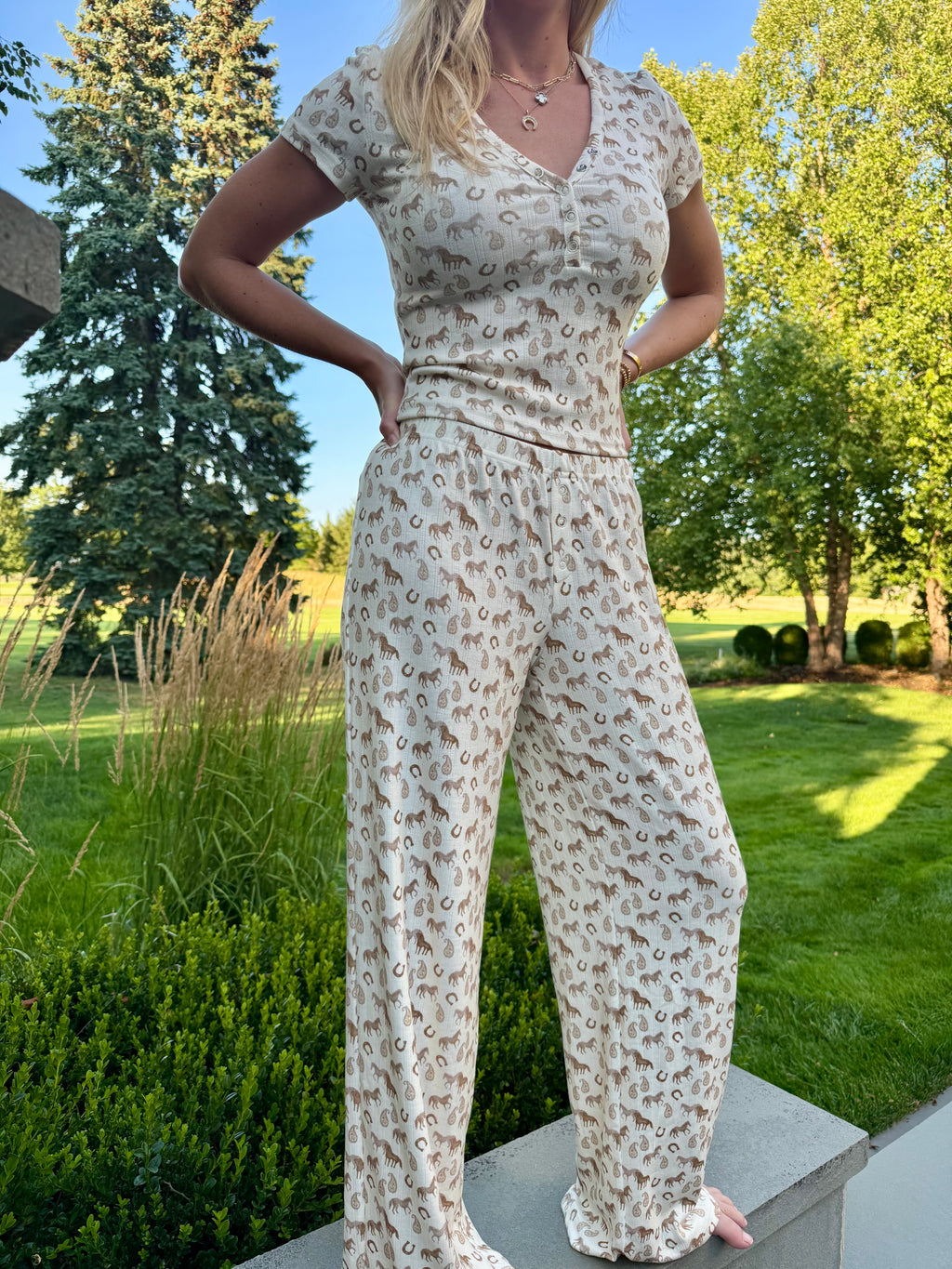 Lucky Horse PJ Set - Pants