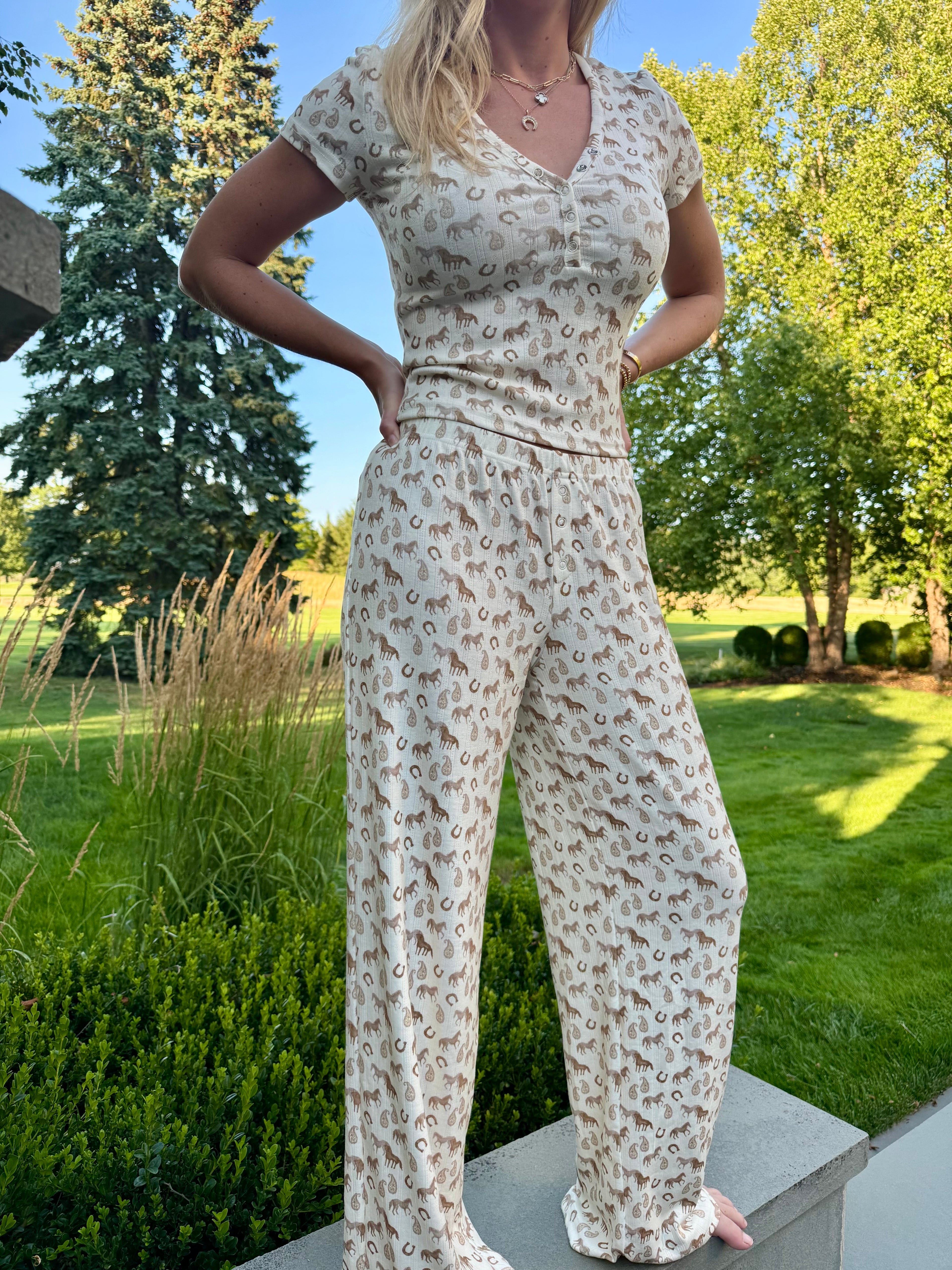 Lucky Horse PJ Set - Pants